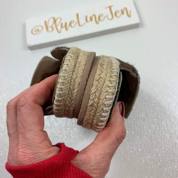 Kaanas Leopard Calf Hair Espadrille Mules NWOT - Picture 4 of 6